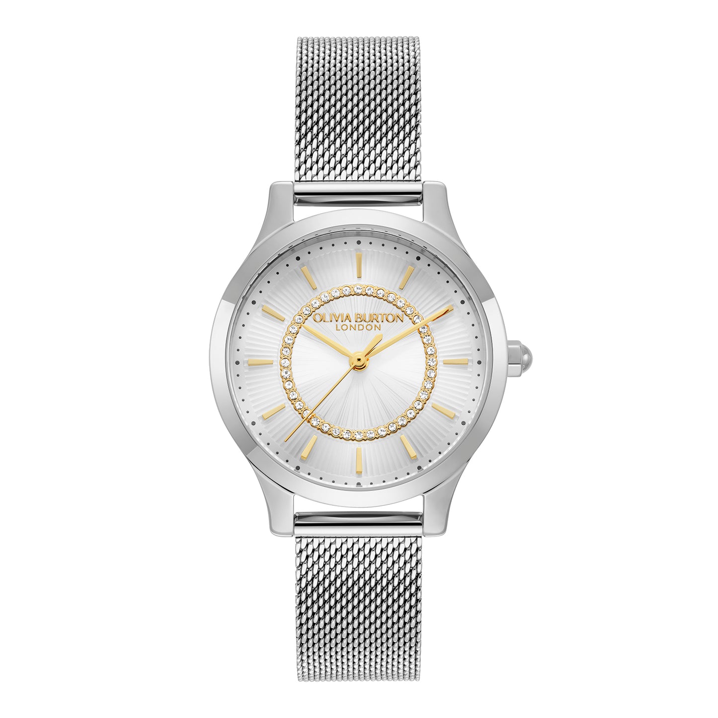 Classic 30mm Wonderlust White & Silver Mesh Watch