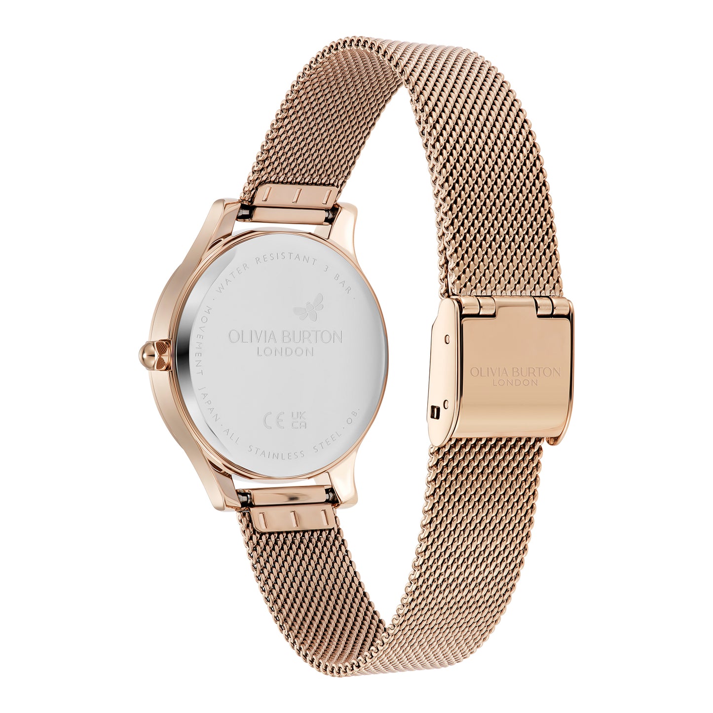 Classic 30mm Wonderlust White & Rose Gold Mesh Watch