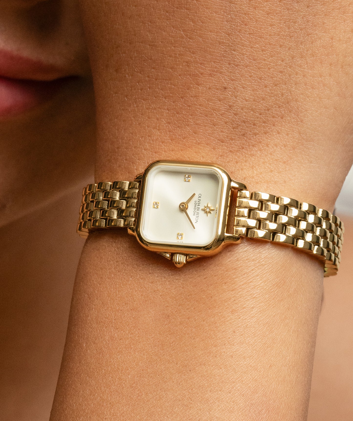 Classic 20mm Mini Grosvenor Ivory & Gold Bracelet Watch