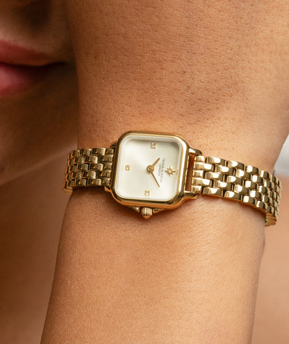 Classic 20mm Mini Grosvenor Ivory & Gold Bracelet Watch