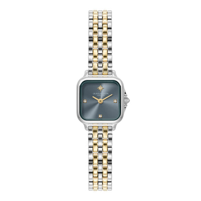Classic 20mm Mini Grosvenor Chalk Blue & Two Tone Bracelet Watch
