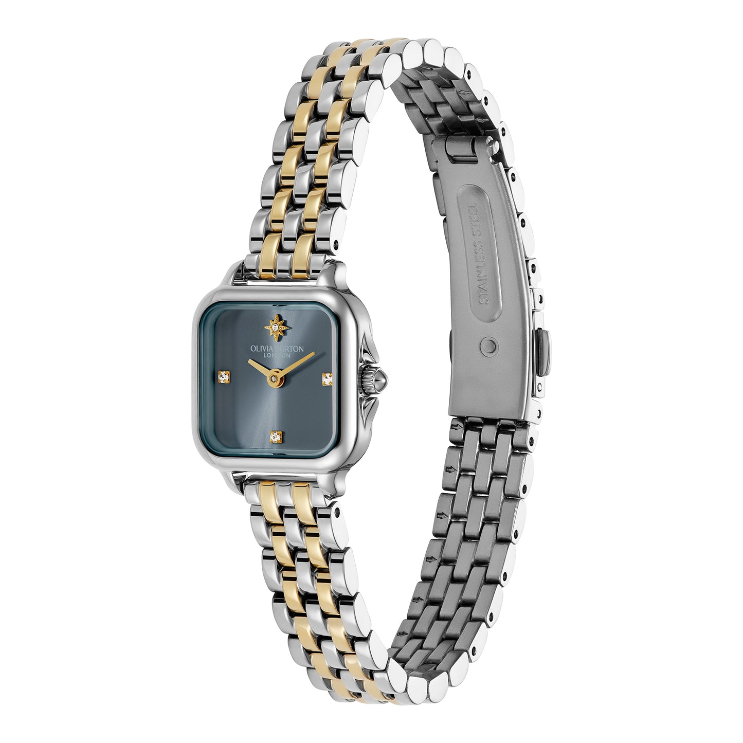 Classic 20mm Mini Grosvenor Chalk Blue & Two Tone Bracelet Watch
