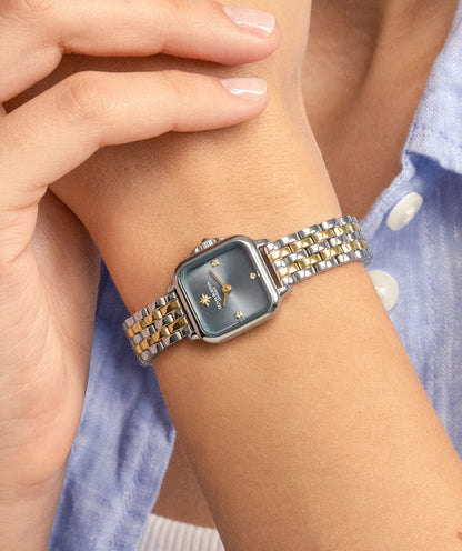 Classic 20mm Mini Grosvenor Chalk Blue & Two Tone Bracelet Watch