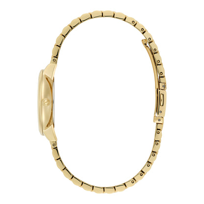 Signature 28mm Honeycomb Ultra Slim Forest Green & Gold Bracelet Watch