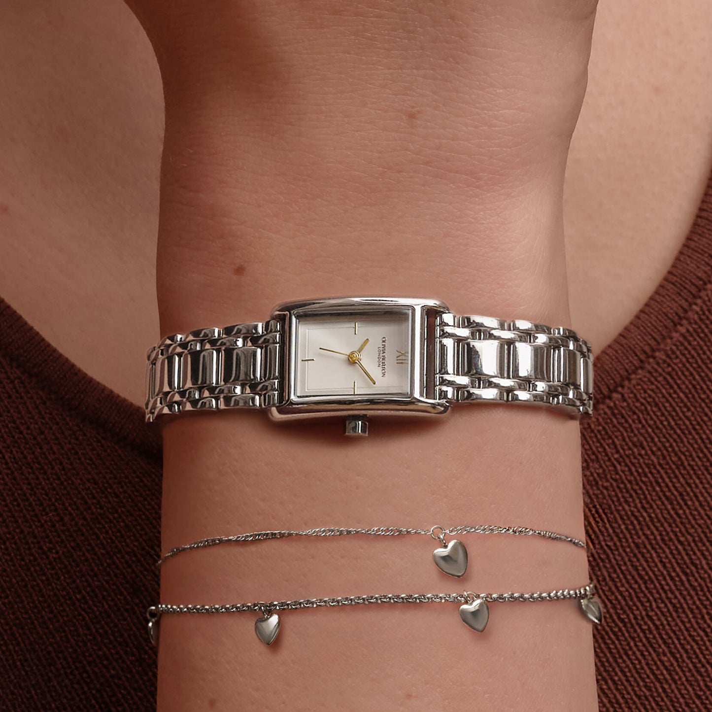 Mini 16mm Grove White & Silver Bracelet Watch