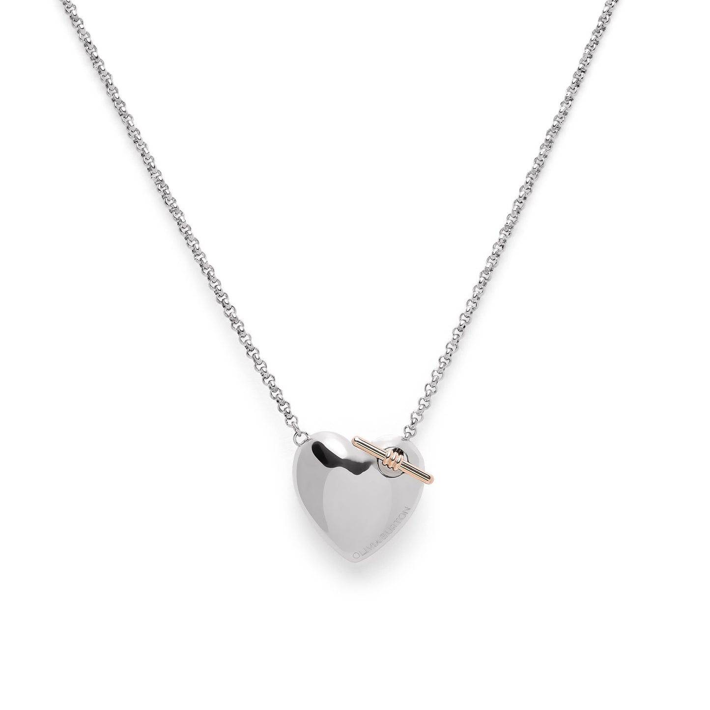 Classic Knot Heart Silver Necklace