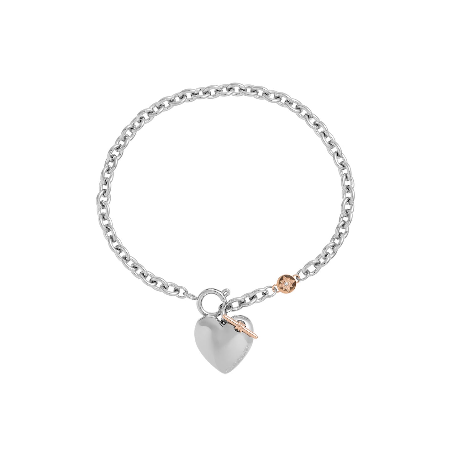 Classic Knot Heart Silver Bracelet