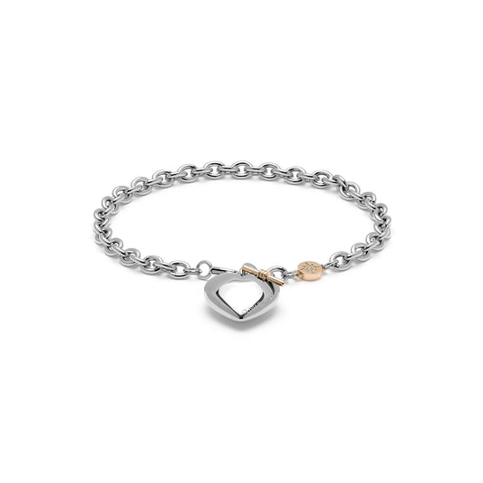 Classic Knot Heart Silver Bracelet