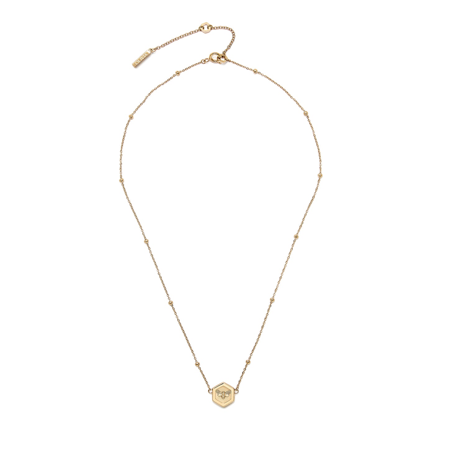 Signature Minima Bee Gold Pendant Necklace