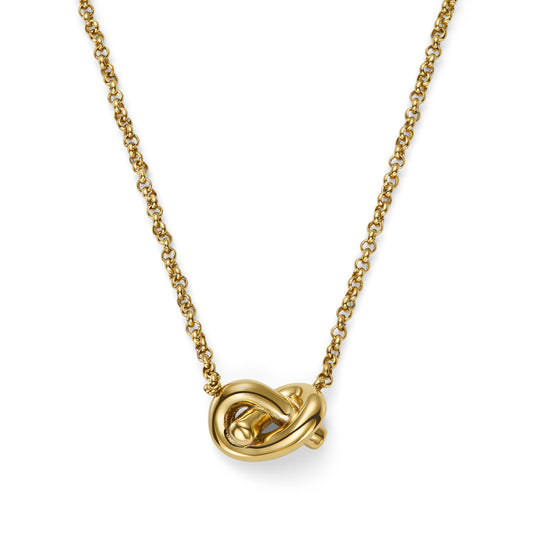 Classic Lover's Knot Gold Plated Necklace