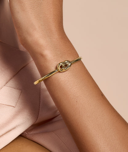 Classic Lover's Knot Gold Plated Bangle