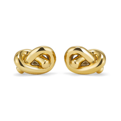 Lover's Knot Gold Plated Stud Earring