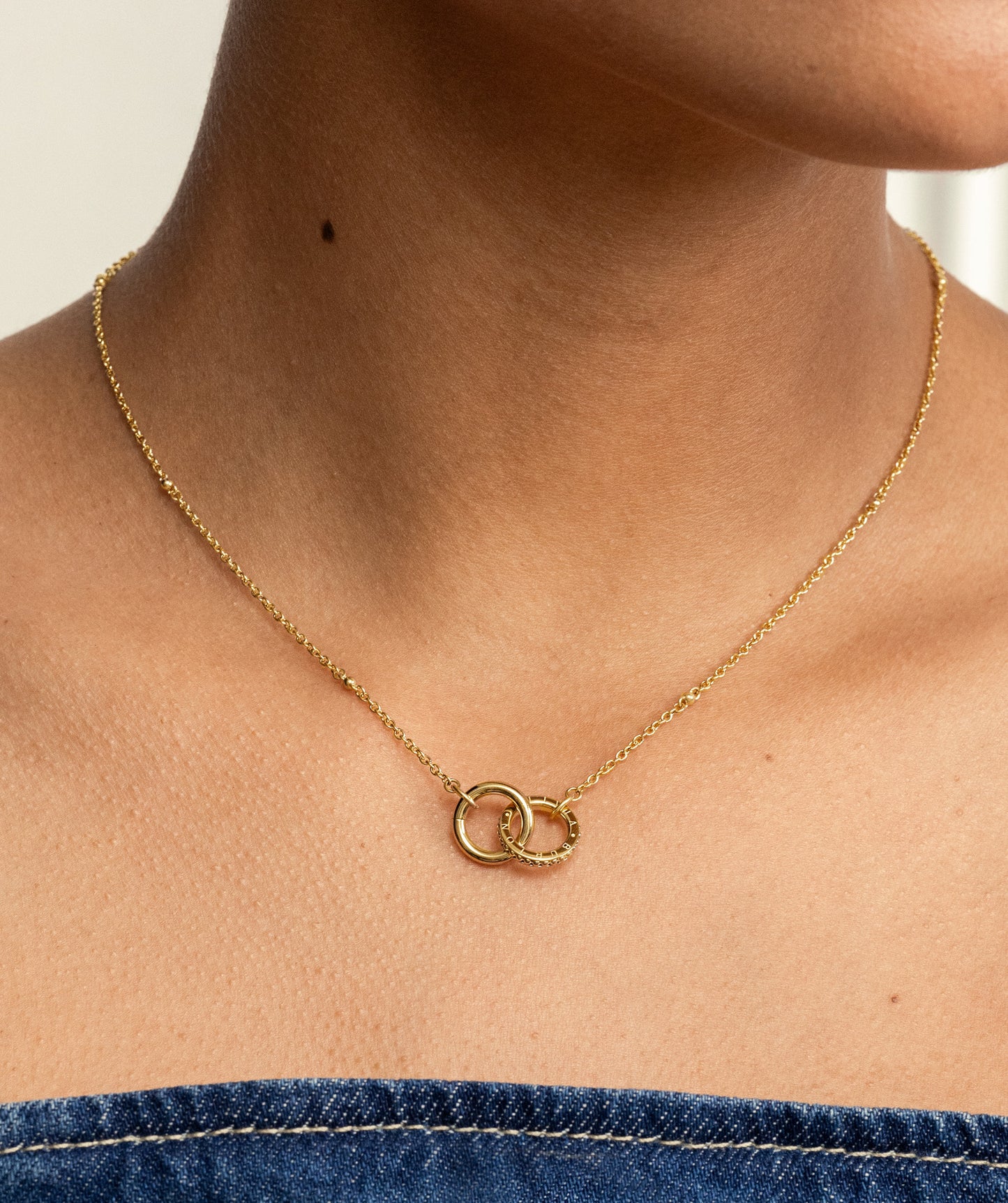 Classic Amity Interlock Gold Plated Necklace