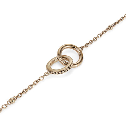 Classic Amity Interlock Rose Gold Plated Bracelet