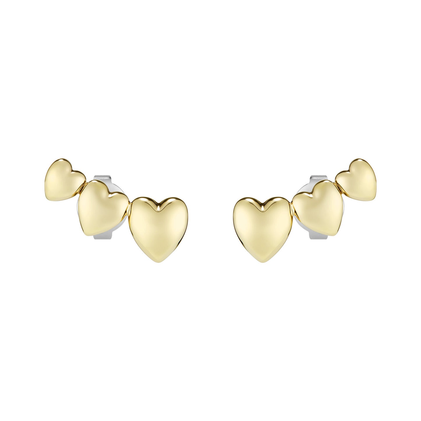 Mini Heart Gold Plated Stud Earrings