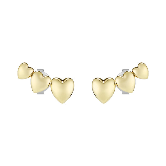 Mini Heart Gold Plated Stud Earrings