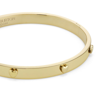 Mini Heart Gold Plated Bangle