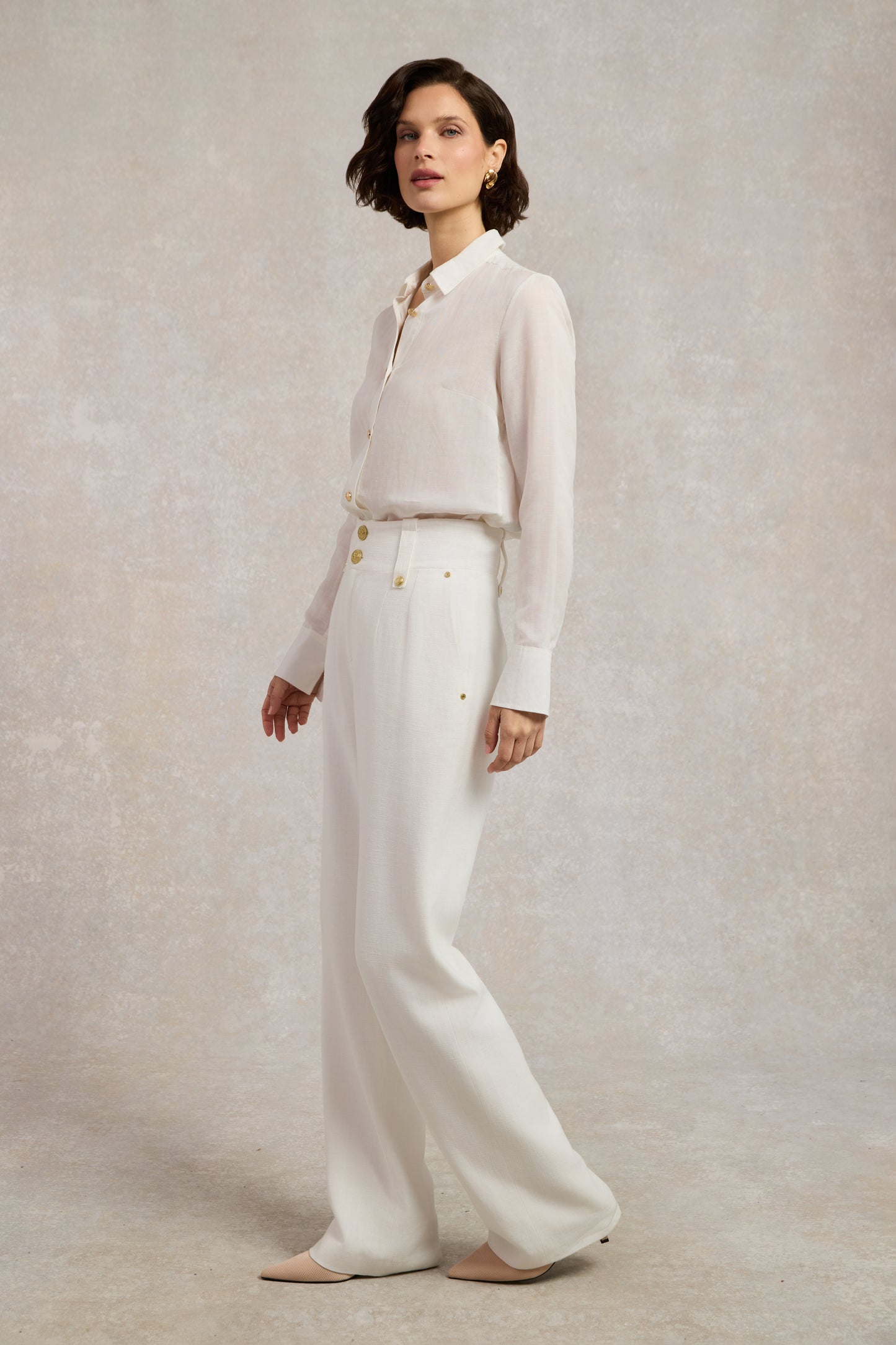 High Waisted Straight Trouser