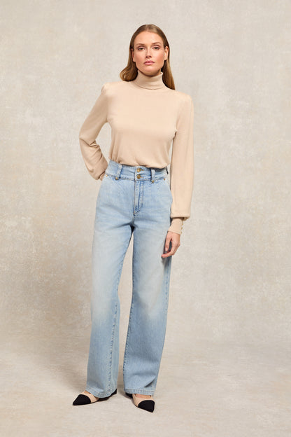 Tailored Wide Leg Jean