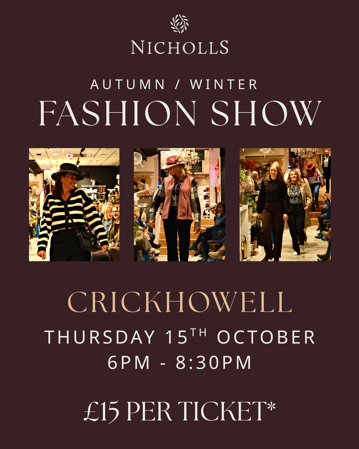 Autumn / Winter Fashion Show - Crickhowell 15th October
