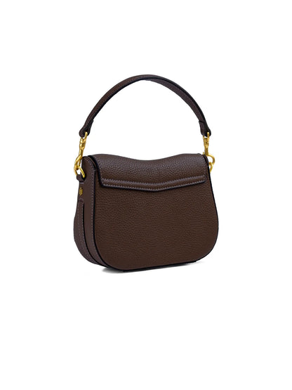 Connie Top Handle Handbag Leather - Mahogany
