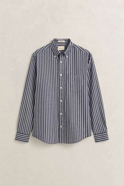 REGULAR FIT POPLIN STRIPE SHIRT