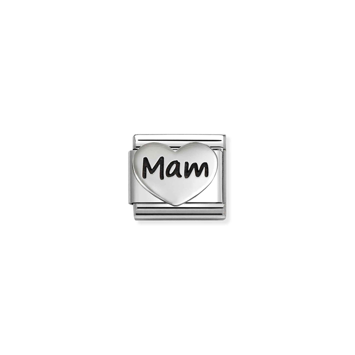 Composable Classic OXIDIZED SYMBOLS in steel and 925 sterling sterling Mam