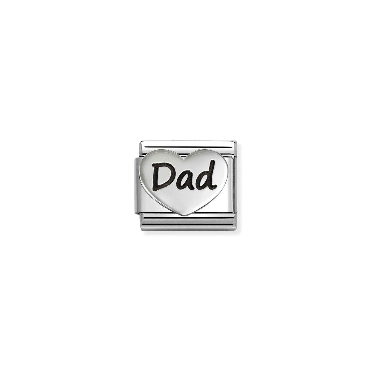 Composable Classic OXIDIZED SYMBOLS in steel and 925 sterling sterling Dad
