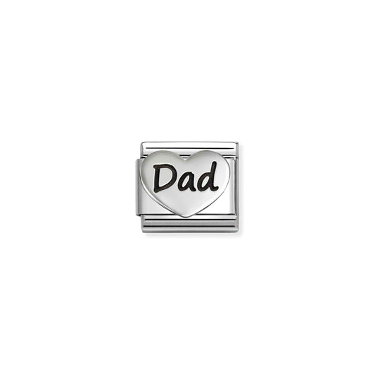 Composable Classic OXIDIZED SYMBOLS in steel and 925 sterling sterling Dad