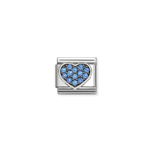 Composable SYMBOLS steel and 925 sterling silver RICH LIGHT BLUE