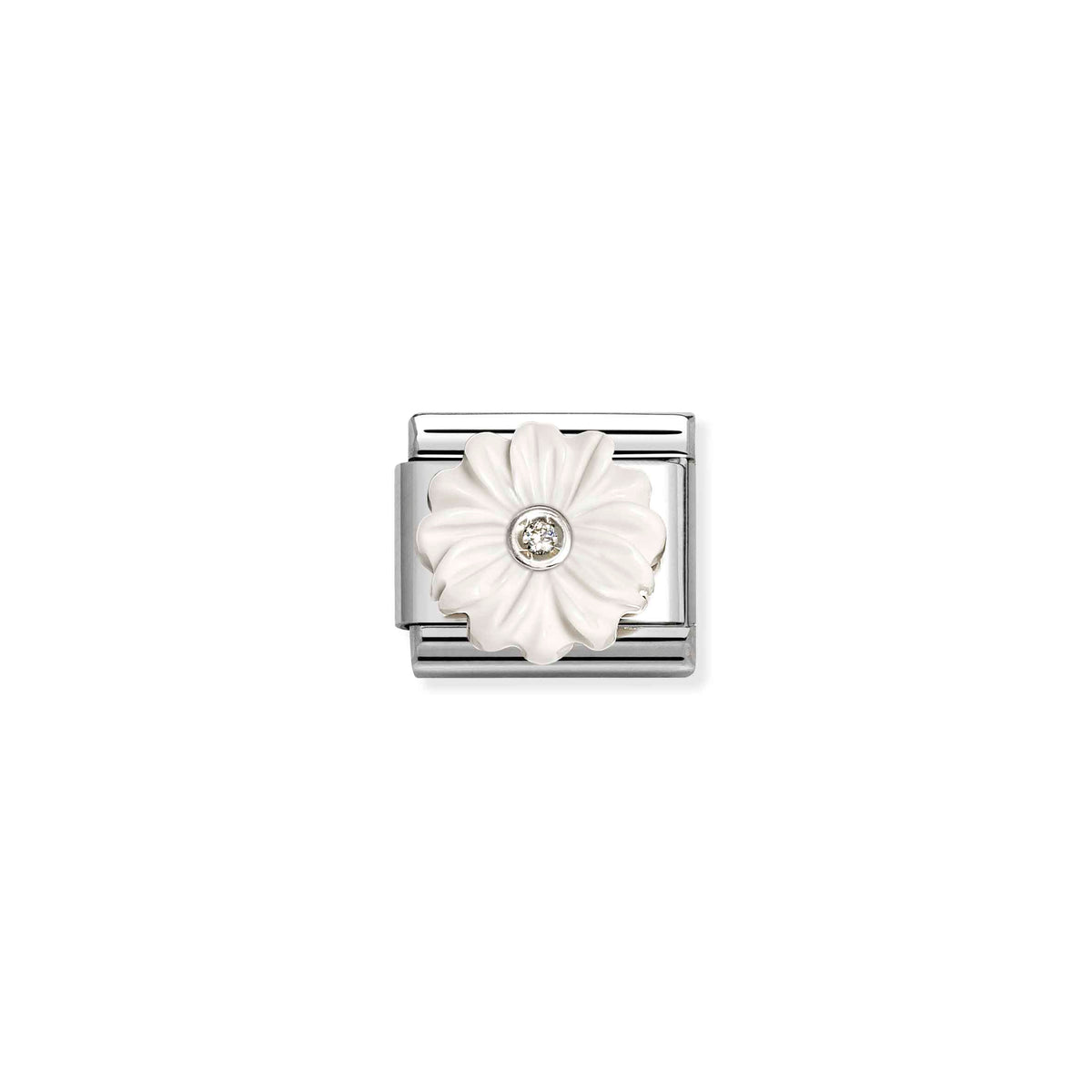 Composable Classic STONE SYMBOLS in stainless steel Cubic Zirconia