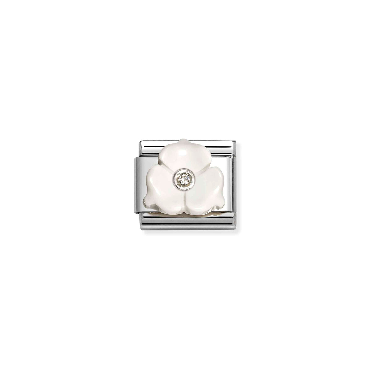 Composable Classic STONE SYMBOLS in stainless steel Cubic Zirconia