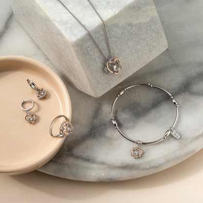 Forever Yours Sterling Silver Heart Ring with Topaz