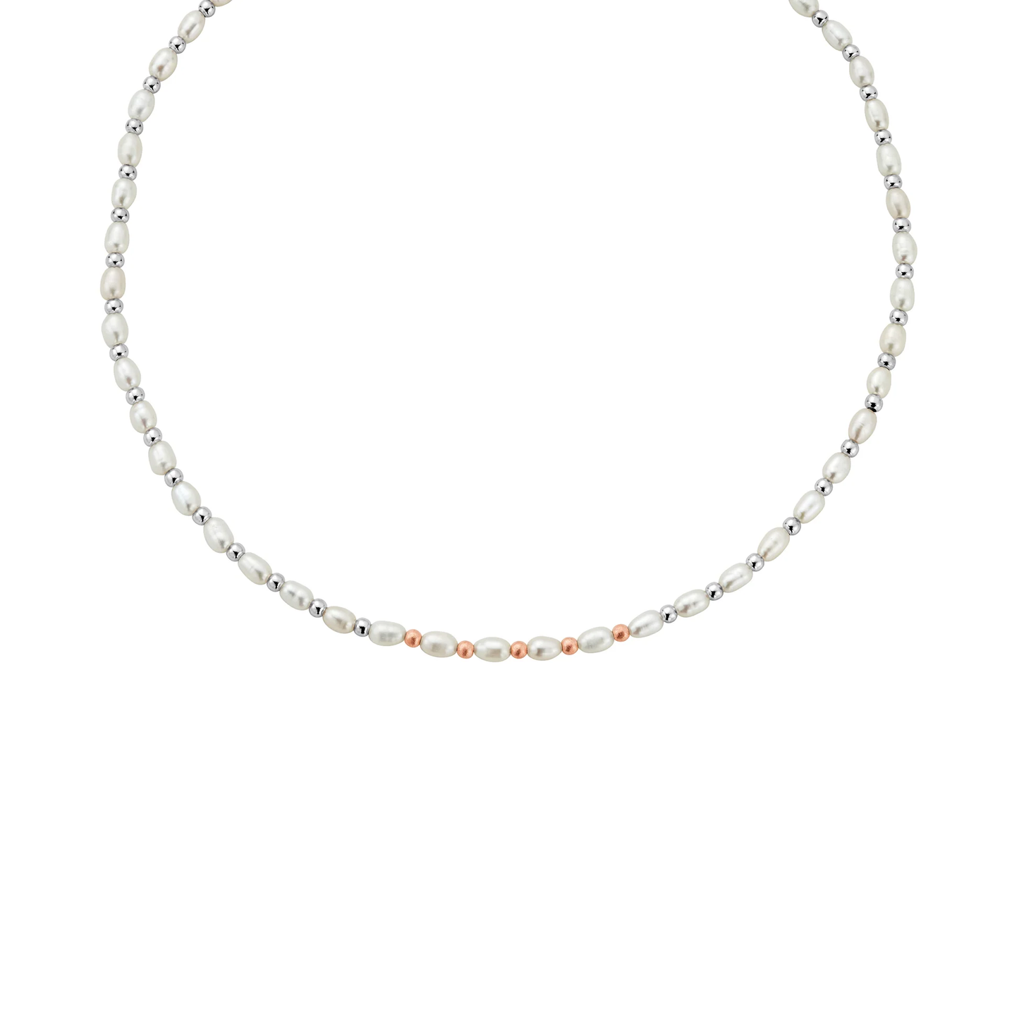 Nature's Wonder Sterling Silver Beachcomber Choker with Pearls