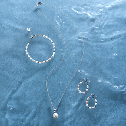 Beachcomber Silver and Pearl Bracelet