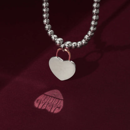 Cariad Sterling Silvr Padlock Affinity Bracelet