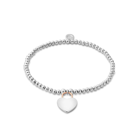 Cariad Sterling Silvr Padlock Affinity Bracelet