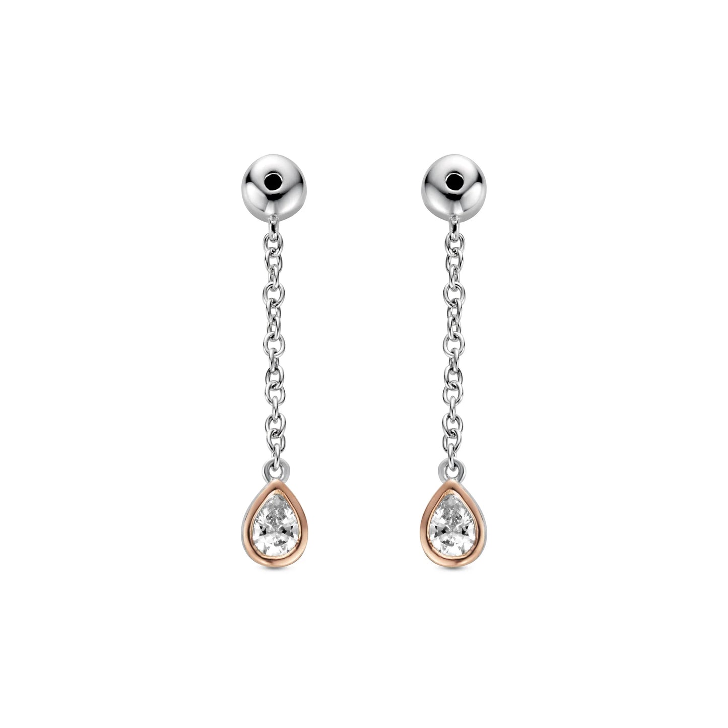 Celebration Sterling Silver Drop Earring Backs with Swarovski Zirconia