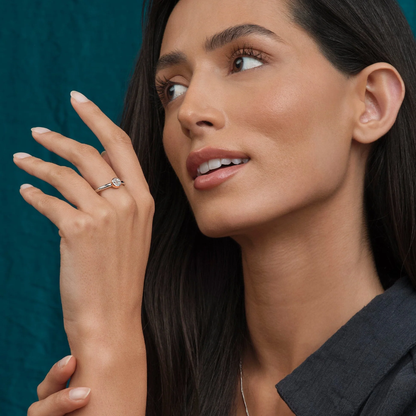 Clogau® Celebration Silver Single Stone Ring Size: O