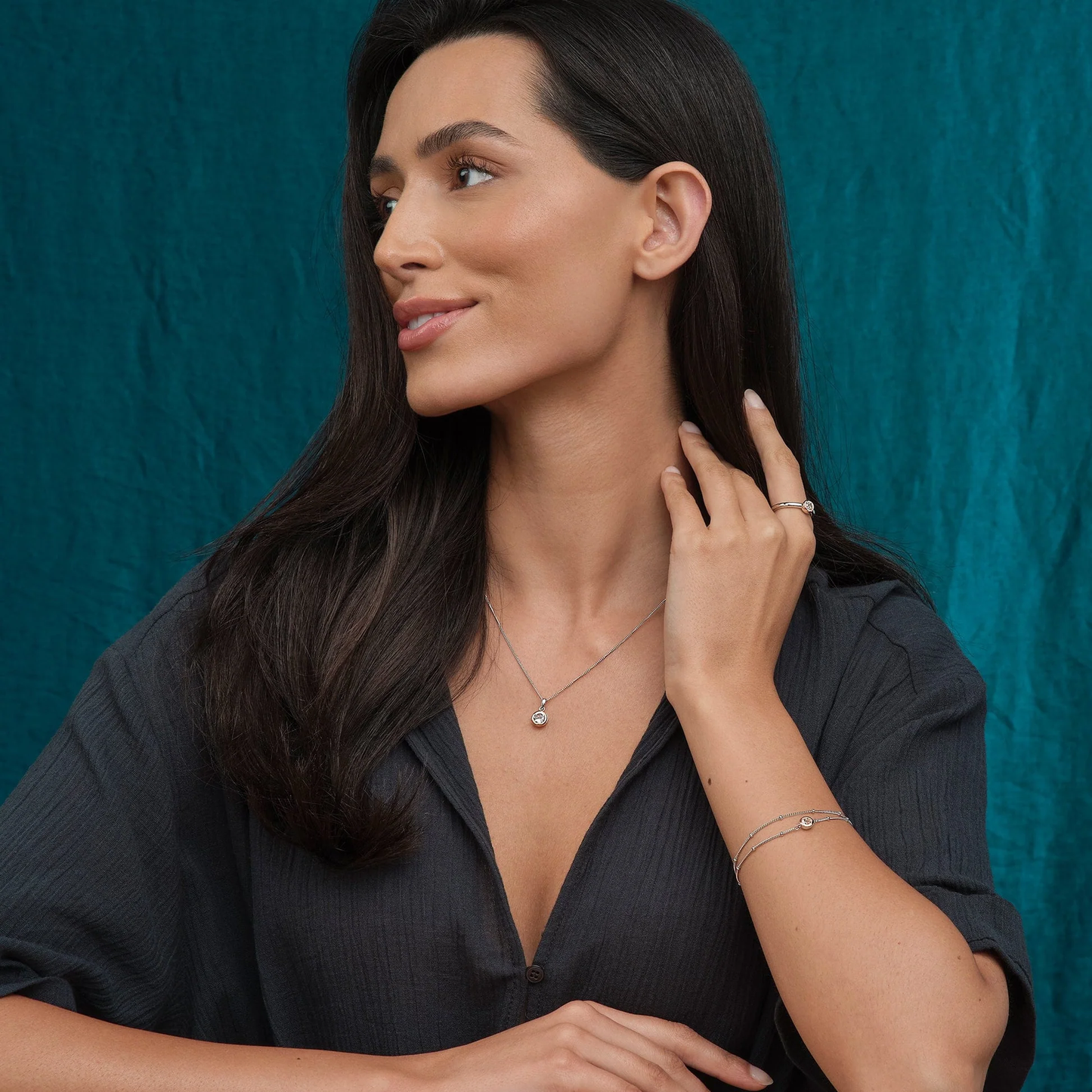 Clogau® Celebration Silver Single Stone Ring Size: O