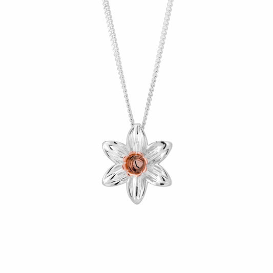 Nature's Wonder Sterling Silver Daffodil Pendant