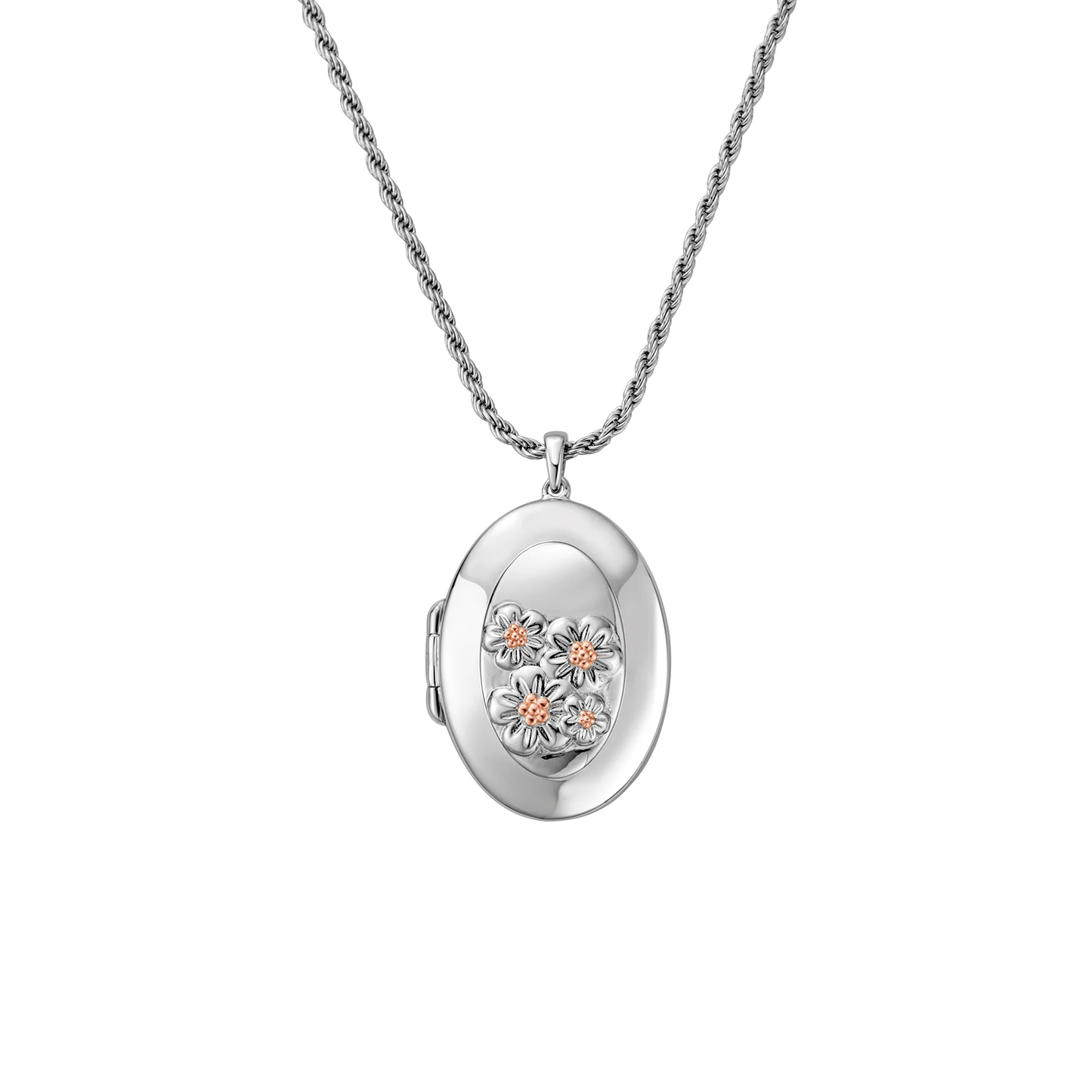 Nature's Wonder Sterling Silver Forget-Me-Not Locket