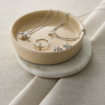 Nature's Wonder Sterling Silver Honey Bee Double-Chain Bracelet