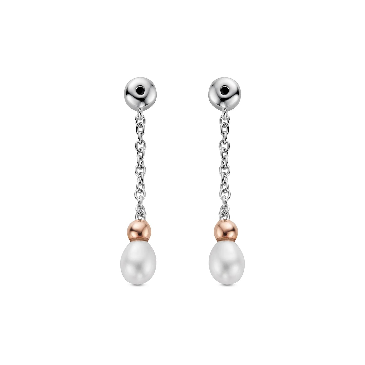 Nature's Wonder Sterling Silver Beachcomber Drop Earring with Pearls
