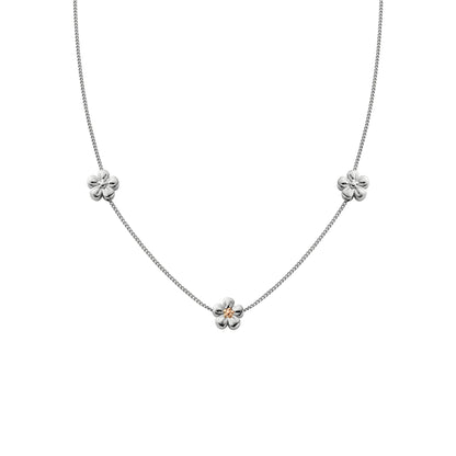Nature's Wonder Sterling Silver Forget-Me-Not Adjustable Necklace