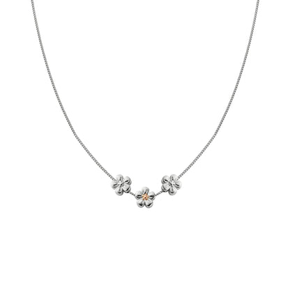 Nature's Wonder Sterling Silver Forget-Me-Not Adjustable Necklace