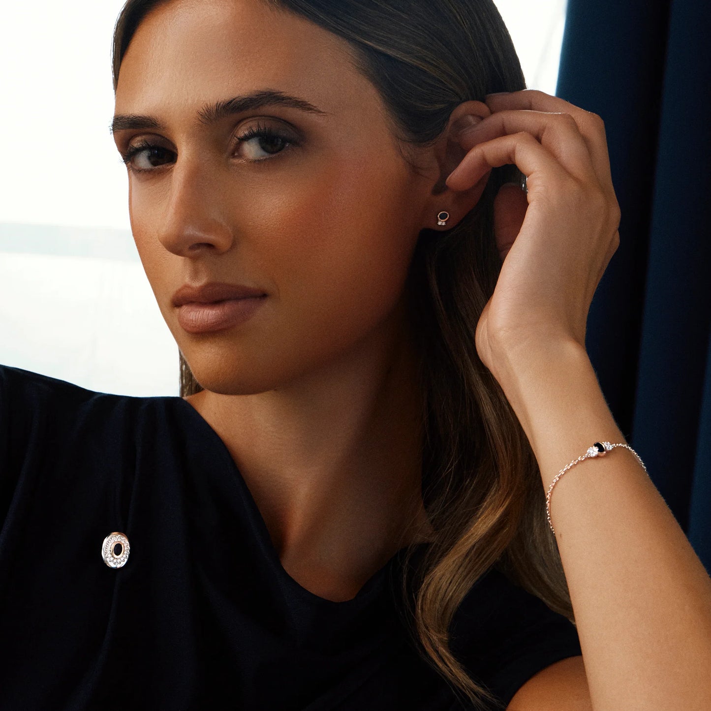Royal Clogau Sterling Silver Diana Stud Earrings with Sapphires & Swarovski® Zirconia