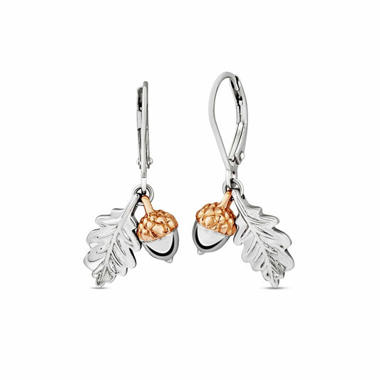 Royal Clogau Oak Leaf Sterling Silver Earrings
