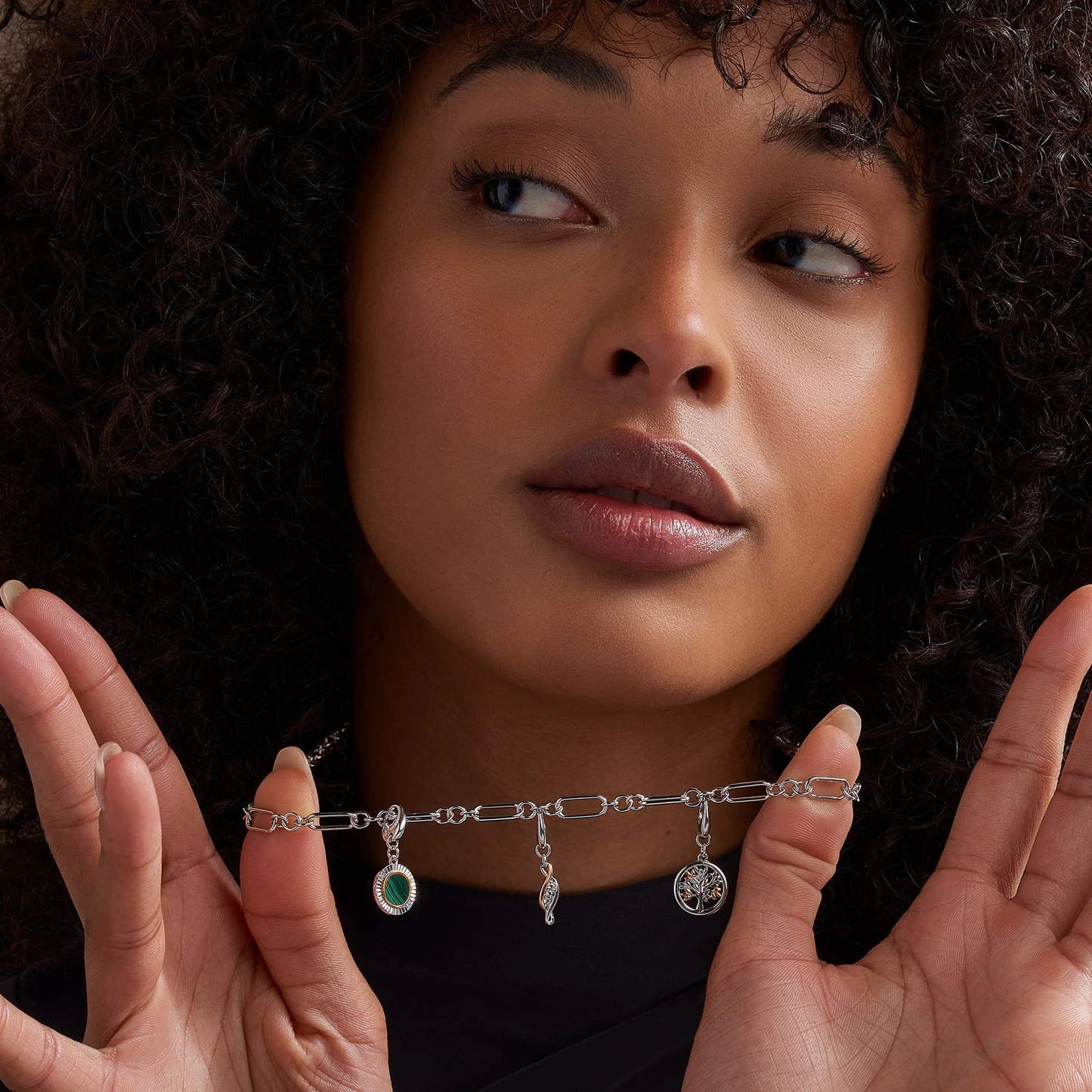 Insignia Sterling Silver Charm Choker