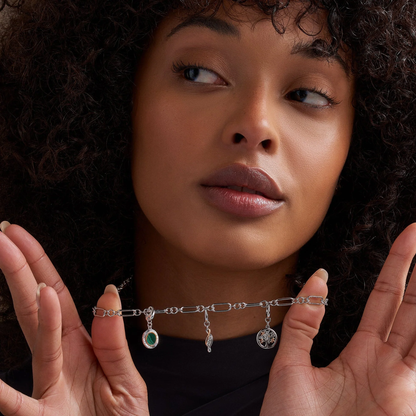 Insignia Sterling Silver Charm Choker